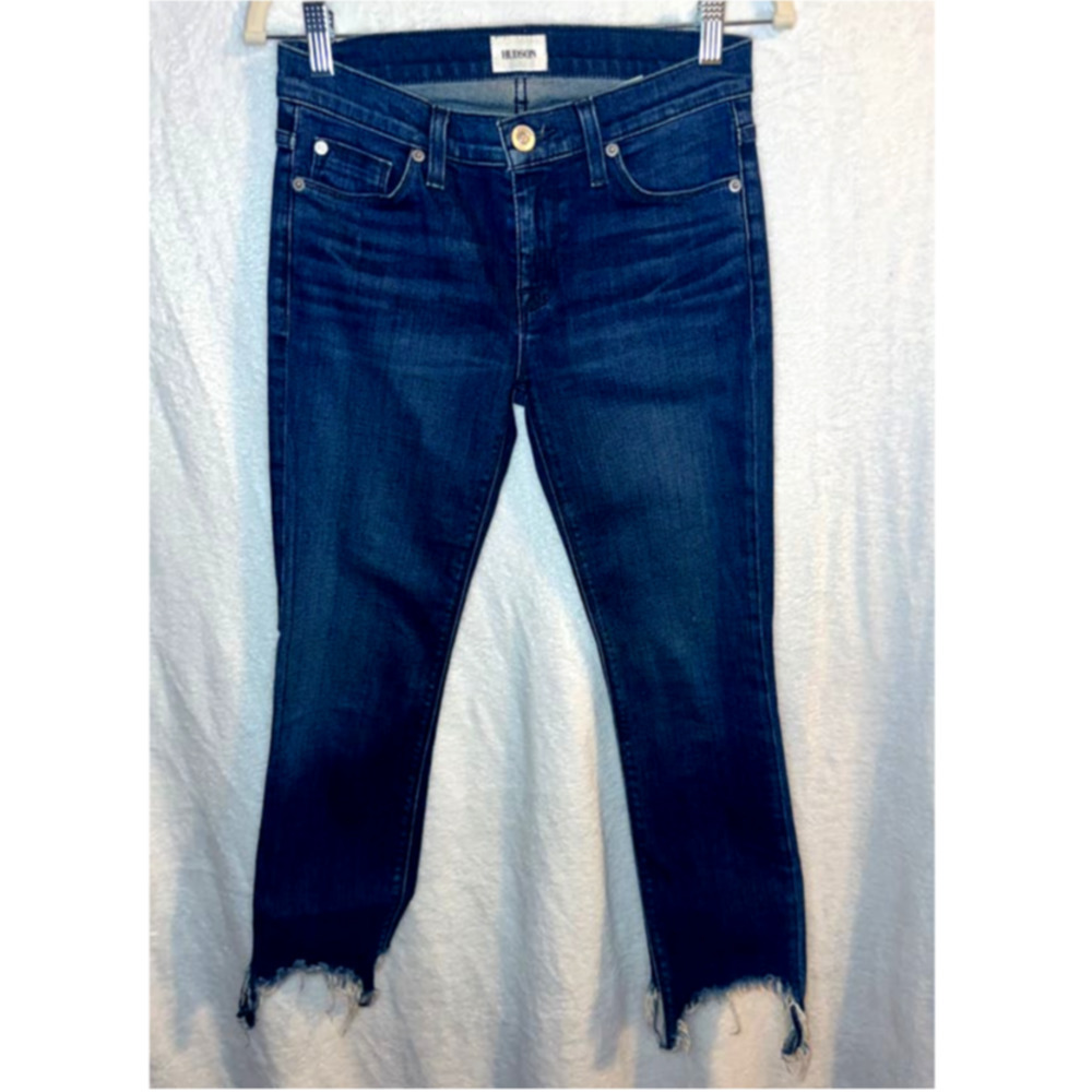 Hudson skinny crop dark wash denim jeans